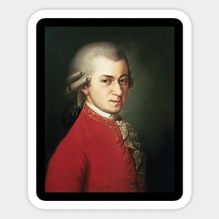 Mozart portrait by Barbara Krafft Sticker